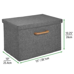 MDesign Soft Textured Fabric Home Storage Organizer Box, 2 Pack -Storage Basket Shop GUEST 6c2c7e54 5c22 451a bd8e 6fcf380e93d3