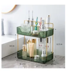 MPM 2 Tiers Storage Rack With Toothbrush Toothpaste Makeup Brush Holder, Storage Organizers, Multifunctional Stand Rack -Storage Basket Shop GUEST 6cb7e8ba 7476 423e b01f d2f950762658