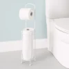 Home Basics Free-Standing Vinyl Coated Steel Dispensing Toilet Paper Holder, White -Storage Basket Shop GUEST 6cbbbbcd 66b6 44df 83a3 91e15ad3cc80