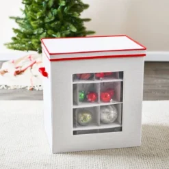 Household Essentials Ornament Storage Chest With 48 Pockets Red -Storage Basket Shop GUEST 6cbfdf46 353c 4ed9 9988 c0b98aecc5df