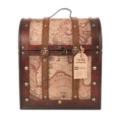 6 Bottle Old World Wooden Wine Box By Twine Living -Storage Basket Shop GUEST 6d32a5dd 0c1f 4c98 acd5 383f7052dcaa