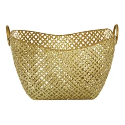 16.75"x11.5" Large Gold Metal Basket - Olivia & May 10 16.75"x11.5" Large Gold Metal Basket - Olivia & May -Storage Basket Shop GUEST 6dc9e4d5 65ed 4483 9782 5802aa718175