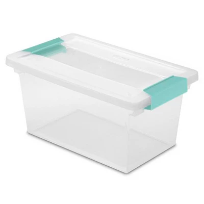 Sterilite 64 Quart Large Latching Stackable Clear Plastic Storage Tote Box, 12 Pack & Deep Clip Container Bins For Organization And Storage, 4 Pack 4 Sterilite 64 Quart Large Latching Stackable Clear Plastic Storage Tote Box, 12 Pack & Deep Clip Container Bins For Organization And Storage, 4 Pack - Image 2