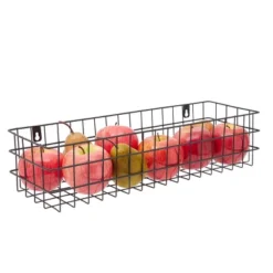 Farmlyn Creek 3 Pieces Black Wall Mounted Wire Baskets, Hanging Organizers For Kitchen Storage, Assorted Sizes -Storage Basket Shop GUEST 6f61dc69 bcde 4bf0 8217 36d9a1961174