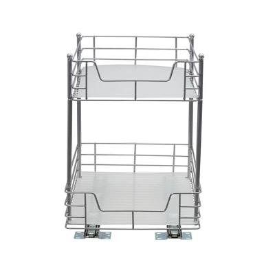 Household Essentials 12" 2-Tier Pantry Organizer Nickel 4 Household Essentials 12" 2-Tier Pantry Organizer Nickel - Image 2