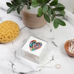 EttaVee Art Heart No1 4" X 4" Acrylic Box - Deny Designs -Storage Basket Shop GUEST 6fcbcd1c 1d2c 4623 87fe 1b4bb2d8e2ba