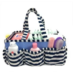 Bacati - Pin Stripes Navy Storage Caddy -Storage Basket Shop GUEST 6fcec134 a62f 43cd b094 5f2c2a8a1e0c