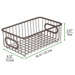 MDesign Metal Bathroom Storage Organizer Basket Bin, 4 Pack -Storage Basket Shop GUEST 706570e8 5adf 42f5 9aee b57a7e1689c7