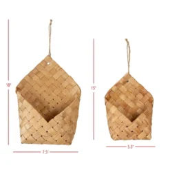 Set Of 2 Woven Wall Baskets Brown Rattan & Jute By Foreside Home & Garden 11 Set Of 2 Woven Wall Baskets Brown Rattan & Jute By Foreside Home & Garden -Storage Basket Shop GUEST 70b60115 5a39 40e8 948c f97daab68bcc