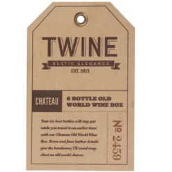 6 Bottle Old World Wooden Wine Box By Twine Living -Storage Basket Shop GUEST 717a6352 11e9 47be 9256 634dd026b254
