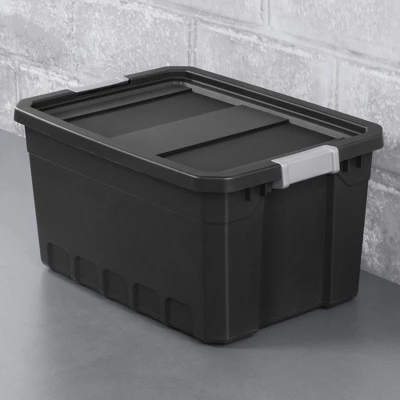 Sterilite Storage System Solution With 19 Gallon Heavy Duty Stackable Storage Box Container Totes With Grey Latching Lid For Home Organization 6 Sterilite Storage System Solution With 19 Gallon Heavy Duty Stackable Storage Box Container Totes With Grey Latching Lid For Home Organization - Image 4
