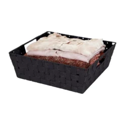 Simplify Large 13" Woven Strap Storage Bin Black -Storage Basket Shop GUEST 72f9d265 fdc2 43aa a1b4 dc55d745506e