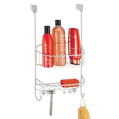 MDesign Metal Hanging Over Door Shower Caddy Organizer 12 MDesign Metal Hanging Over Door Shower Caddy Organizer - Image 10