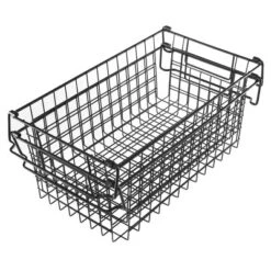 Set Of 2 Storage Bins - Basket Set For Toy, Kitchen, Closet, And Bathroom Storage - Medium Shelf Organizers With Handles By Home-Complete (Black) -Storage Basket Shop GUEST 74b5f294 f4f0 467c a54b e206bfce6669