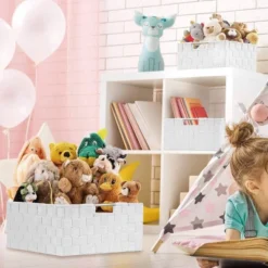 Sorbus 9pc Weave Basket Set White -Storage Basket Shop GUEST 764f8664 ba6f 499f 86b1 dd2766fbdfc0