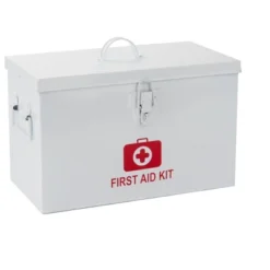 Mind Reader First Aid Storage Box With Handles, White -Storage Basket Shop GUEST 76d12d84 49ec 460b bd93 91928bc57c51