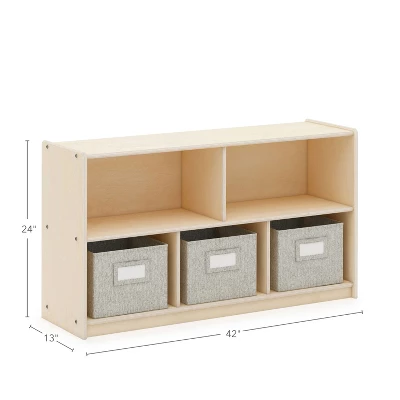 Guidecraft EdQ 2-Shelf 5-Compartment Storage - 24" 5 Guidecraft EdQ 2-Shelf 5-Compartment Storage - 24" - Image 3