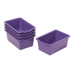 Educator Direct Scoop Front Multipurpose Storage Bins, Cubby Compatible, 5-Piece -Storage Basket Shop GUEST 77aac0c9 9b1c 406d ab91 0ceef346066c