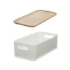 Large Handled Bin With Bamboo Lid Coconut - IDESIGN -Storage Basket Shop GUEST 786caece fcb1 48ff bb9c 91f92428b0a2