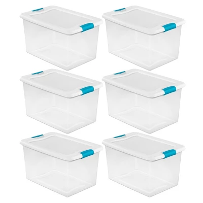 Sterilite 64 Quart Clear Plastic Stackable Storage Container Bin Box Tote With White Latching Lid Organizing Solution For Home & Classroom 9 Sterilite 64 Quart Clear Plastic Stackable Storage Container Bin Box Tote With White Latching Lid Organizing Solution For Home & Classroom - Image 7