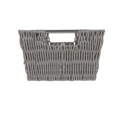 Simplify 3pc Rattan Tote Set With Sterling Silver Handles Gray -Storage Basket Shop GUEST 7a0efd45 c9cc 4d2c 84ce 9a5006e770ff