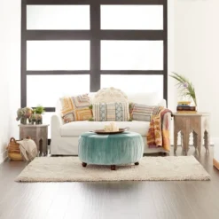 2pk Large Round Leaf Storage Baskets Natural/Beige - Olivia & May -Storage Basket Shop GUEST 7afc690d 1a88 4489 a617 26f7046906ad