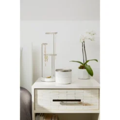 Tesora Jewelry Box White - Umbra -Storage Basket Shop GUEST 7bff1d8a 3087 454c a52a 4f45e84ba3a7