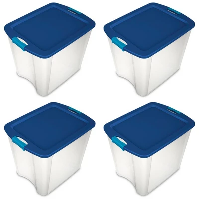 Sterilite 26 Gallon Plastic Latch & Carry Storage Bin Tote Baskets With Comfortable Handles For Household And Office Organization 10 Sterilite 26 Gallon Plastic Latch & Carry Storage Bin Tote Baskets With Comfortable Handles For Household And Office Organization - Image 8