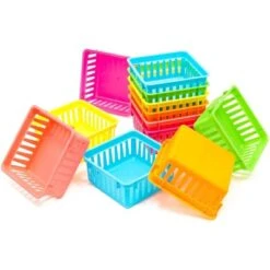 Bright Creations 12 Pack 6 Colors Plastic Pen & Pencil Storage Baskets Trays For Classroom Organizer Drawers Shelves Closet And Desk -Storage Basket Shop GUEST 7d8c7885 afe3 48ff 8bde 124ec19df7d1