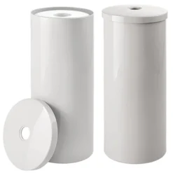 MDesign Toilet Tissue Roll Holder Canister Stand, Stores 3 Rolls, 2 Pack -Storage Basket Shop GUEST 7de14816 9ba3 416c b629 e4ef6722ca61