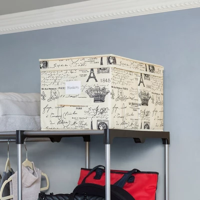 Home Basics Paris Collection Non-Woven Storage Box, Natural 3 Home Basics Paris Collection Non-Woven Storage Box, Natural