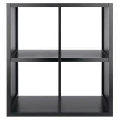 27" Timothy Shelf 2X2 Slots Black - Winsome -Storage Basket Shop GUEST 8020afc4 bde4 46e9 9793 25f215563d57