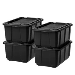 IRIS USA 27Gal/108qt Large Heavy-Duty Storage Plastic Bin Tote Container For Garage With Durable Lid -Storage Basket Shop GUEST 807789e5 652c 4b5d 8f95 c03f5ef272fa