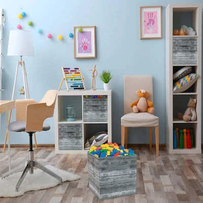 Sorbus Foldable Storage Cube Basket For Home, Closet And More Brown 6 Sorbus Foldable Storage Cube Basket For Home, Closet And More Brown - Image 4