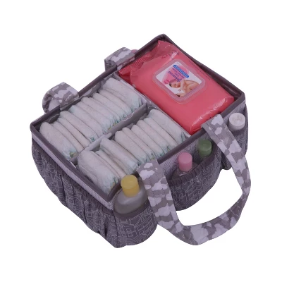 Bacati - Clouds In The City White/Gray Nursery Storage Caddy 4 Bacati - Clouds In The City White/Gray Nursery Storage Caddy - Image 2