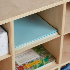 ECR4Kids 20 Cubby Mobile Tray Storage Cabinet, 4x5, Classroom Furniture, Natural -Storage Basket Shop GUEST 83212418 5227 48ed 9b9e 8b67ab59e7a3