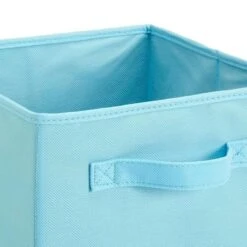 ClosetMaid Cubeicals Fabric Storage Drawer Organizer Bin With Handle For Clothing, Toys, And Home Or Office Accessories, Light Blue