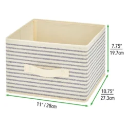 MDesign Soft Fabric Closet Storage Organizer Cube Bin, 4 Pack -Storage Basket Shop GUEST 8822a0e8 4d7f 4c83 8c31 a450d68e8954