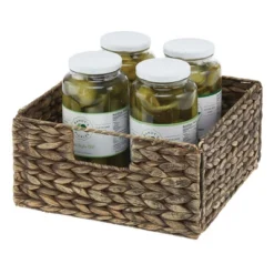 MDesign Hyacinth Kitchen Storage Basket With Handles, 4 Pack -Storage Basket Shop GUEST 88270e89 54bf 4d2c 9bd8 c10fba01b68b