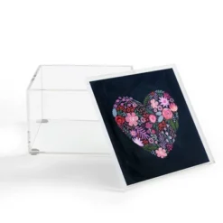 Stephanie Corfee Heart Aflutter 4" X 4" Acrylic Box - Deny Designs