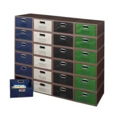 Niche Cubo 6pk Half Size Foldable Fabric Storage Bins With Label Holder Blue -Storage Basket Shop GUEST 8951df8e a7c8 400b bf17 9ebe9cd9ce0a