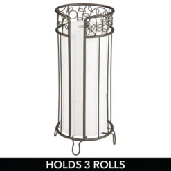 MDesign Decorative Metal Toilet Paper Storage Holder Stand, 3 Rolls -Storage Basket Shop GUEST 8a14a241 93d2 406c 81cc 431af09a35f9