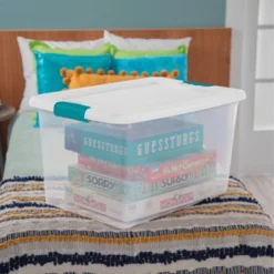 Sterilite 64 Quart Clear Plastic Stackable Storage Container Bin Box Tote With White Latching Lid Organizing Solution For Home & Classroom 14 Sterilite 64 Quart Clear Plastic Stackable Storage Container Bin Box Tote With White Latching Lid Organizing Solution For Home & Classroom -Storage Basket Shop GUEST 8ac4abcb 254e 4706 abb2 170f1998dcff