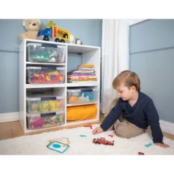 Rubbermaid Cleverstore Home Office Organization 30 Quart Latching Stackable Plastic Storage Tote Container With Lid , Clear (12 Pack) -Storage Basket Shop GUEST 8addabf1 99b3 48aa 851b df84177ceaf3 1