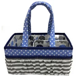 Bacati - Elephants Blue/Gray Storage Caddy -Storage Basket Shop GUEST 8b1f714c 2b18 4eb1 8c57 9470ebc6d9cf