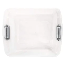 Homz 15.5 Qt Plastic Multipurpose Stackable Clear Storage Container Bins With Lid For Home Or Office Organization, Gray Latch (4 Pack) -Storage Basket Shop GUEST 8b5526b3 43a5 4294 99e8 5b8dd358ecfc