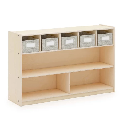 Guidecraft EdQ Shelves And 5 Bin Storage Unit - 30" 6 Guidecraft EdQ Shelves And 5 Bin Storage Unit - 30" - Image 4