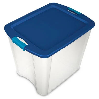 Sterilite 26 Gallon Plastic Latch & Carry Storage Bin Tote Baskets With Comfortable Handles For Household And Office Organization 3 Sterilite 26 Gallon Plastic Latch & Carry Storage Bin Tote Baskets With Comfortable Handles For Household And Office Organization