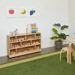 ECR4Kids Mobile Block Storage Cart, 38in, Classroom Furniture, Natural -Storage Basket Shop GUEST 8b93cc48 b837 4c68 9926 9cad355f912b