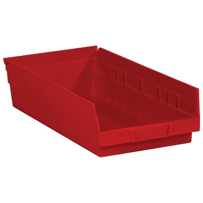 Box Partners Plastic Shelf Bin Boxes 17 7/8" X 11 1/8" X 4" Red 8/Case BINPS114R 3 Box Partners Plastic Shelf Bin Boxes 17 7/8" X 11 1/8" X 4" Red 8/Case BINPS114R